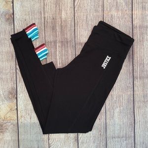 NWOT Justice Girls Ankle Strap Leggings